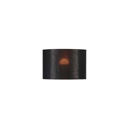 FENDA, abat-jour rond, Ø 30cm, noir/cuivre, textile