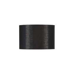 FENDA, abat-jour rond, Ø 30cm, noir/cuivre, textile