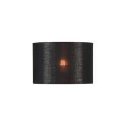 FENDA, abat-jour rond, Ø 30cm, noir/cuivre, textile