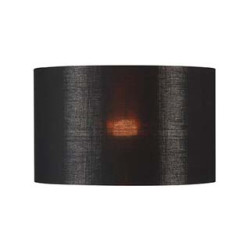 FENDA, abat-jour rond, Ø 45cm, noir/cuivre, textile