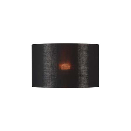 FENDA, abat-jour rond, Ø 45cm, noir/cuivre, textile