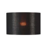 FENDA, abat-jour rond, Ø 45cm, noir/cuivre, textile