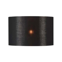 FENDA, abat-jour rond, Ø 45cm, noir/cuivre, textile