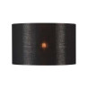 FENDA, abat-jour rond, Ø 45cm, noir/cuivre, textile