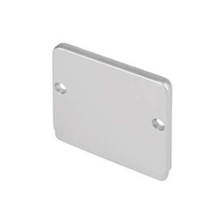 GLENOS Embouts pour profil industriel plat, gris argent, 2 pièces