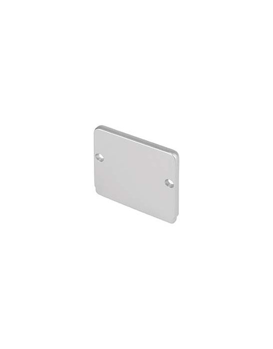 GLENOS Embouts pour profil industriel plat, gris argent, 2 pièces