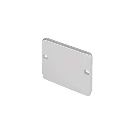 GLENOS Embouts pour profil industriel plat, gris argent, 2 pièces