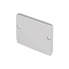 GLENOS Embouts pour profil industriel plat, gris argent, 2 pièces