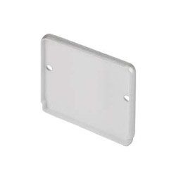GLENOS Embouts pour profil industriel plat, gris argent, 2 pièces