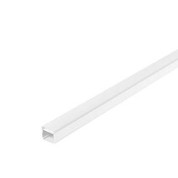 GLENOS profil industriel plat, blanc mat, 2m