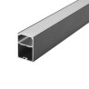 GLENOS profil professionnel 4970-100, noir mat, 1m, avec diffuseur
