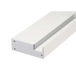 GLENOS support mural pour profil, embouts inclus, blanc, 1m