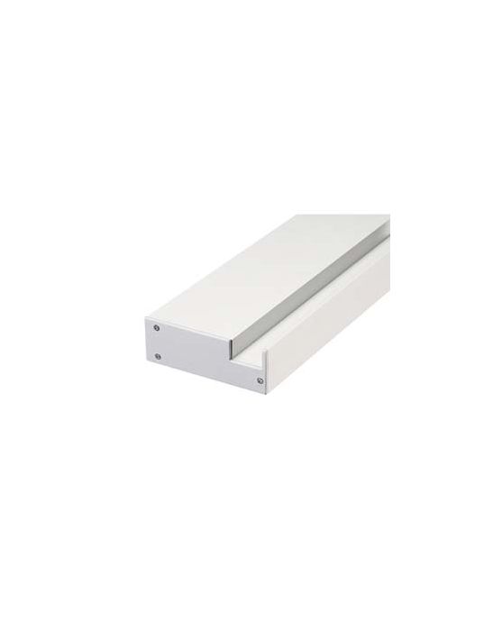 GLENOS support mural pour profil, embouts inclus, blanc, 1m