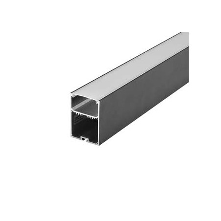 GLENOS profil professionnel 4970-200, noir mat, 2m, avec diffuseur