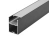 GLENOS profil professionnel 4970-200, noir mat, 2m, avec diffuseur