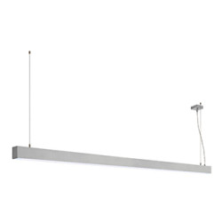 GLENOS, suspension profilée, 2m, gris argent, SMD LED 103W, 4000K