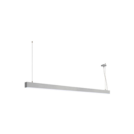 GLENOS, suspension profilée, 2m, gris argent, SMD LED 103W, 4000K