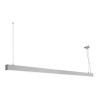 GLENOS, suspension profilée, 2m, gris argent, SMD LED 103W, 4000K