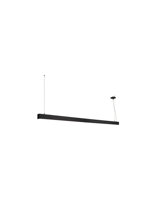 GLENOS, suspension profilée, 2m, noir, SMD LED 103W, 4000K