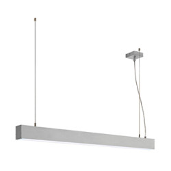 suspension profilée GLENOS, 1m, gris argent, SMD LED, 52W, 4000K