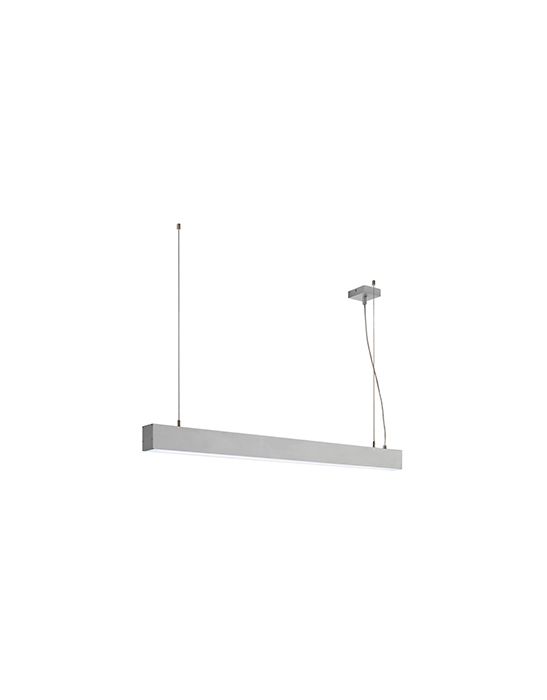 suspension profilée GLENOS, 1m, gris argent, SMD LED, 52W, 4000K