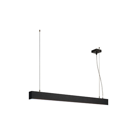 GLENOS, suspension profilée, 1metre, noir, SMD LED, 52W, 4000K