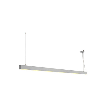 suspension GLENOS profilée, 2metres, gris argent, SMD LED 103W, 3000K