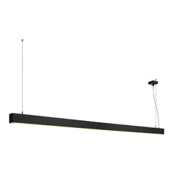 GLENOS, suspension profilée 2m, noir, SMD LED 103W, 3000K