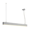 suspension GLENOS profilée, 1m, gris argent, SMD LED, 52W, 3000K