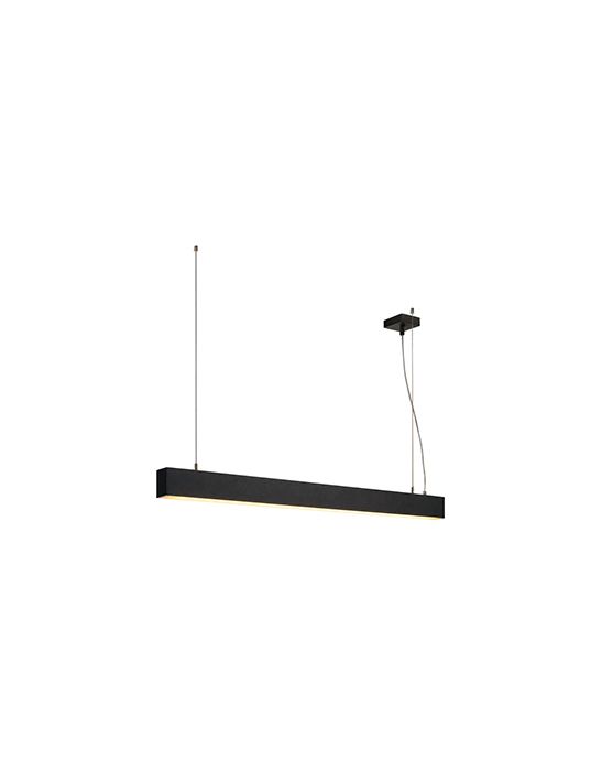 suspension profilée GLENOS, 1mètre, noir, SMD LED, 52W, 3000K