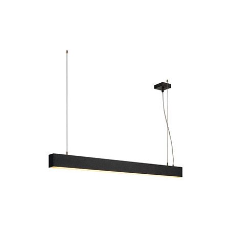 suspension profilée GLENOS, 1mètre, noir, SMD LED, 52W, 3000K