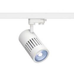 spot STRUCTEC LED 24W, Blanc, 4000K, 36°, adaptateur rail 3 allumage inclus