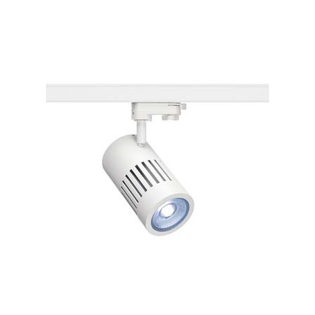 spot STRUCTEC LED 24W, Blanc, 4000K, 36°, adaptateur rail 3 allumage inclus