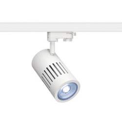 spot STRUCTEC LED 24W, Blanc, 4000K, 36°, adaptateur rail 3 allumage inclus