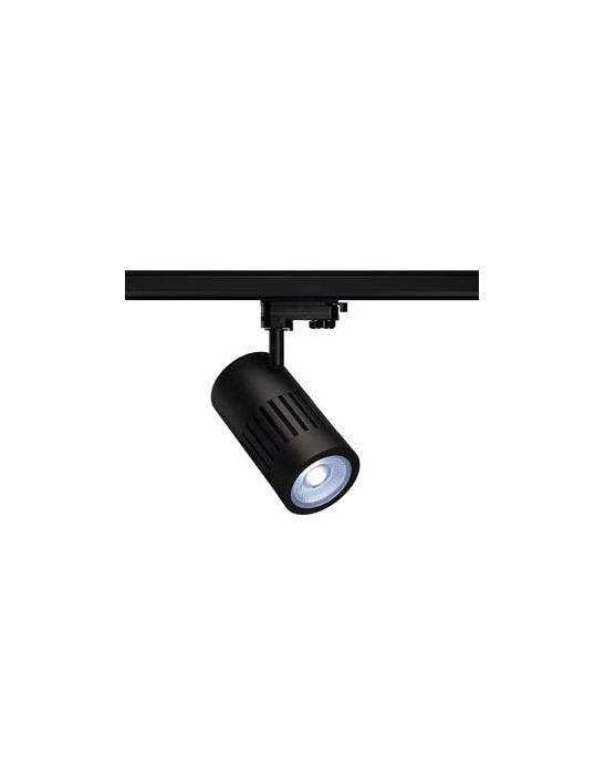 STRUCTEC LED 24W, Noir, 4000K, 36°, adaptateur rail 3 allumage inclus