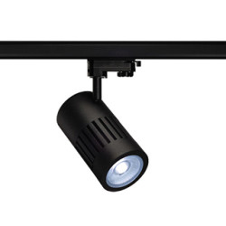 STRUCTEC LED 24W, Noir, 4000K, 36°, adaptateur rail 3 allumage inclus