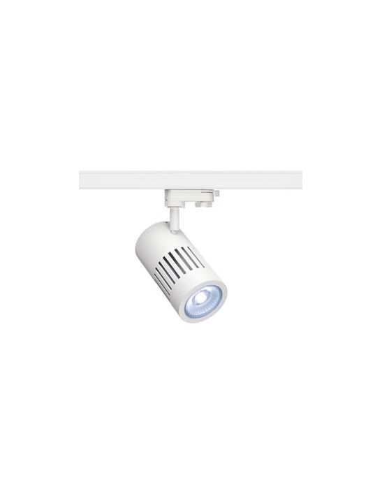 spot STRUCTEC LED 30W, Blanc, 4000K, 60°, adaptateur rail 3 allumage inclus
