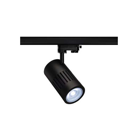 spot STRUCTEC LED 30W, Noir, 4000K, 60°, adaptateur rail 3 allumage inclus