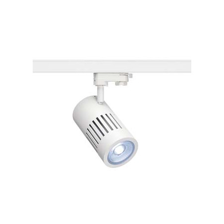 spot STRUCTEC LED 30W, Blanc, 4000K, 36°, adaptateur rail 3 allumage inclus