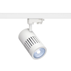 spot STRUCTEC LED 30W, Blanc, 4000K, 36°, adaptateur rail 3 allumage inclus