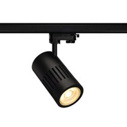 spot STRUCTEC LED 30W, Noir, 3000K, 60°, adaptateur rail 3 allumage inclus