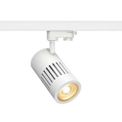 spot STRUCTEC LED 30W, Blanc, 3000K, 36°, adaptateur rail 3 allumage inclus