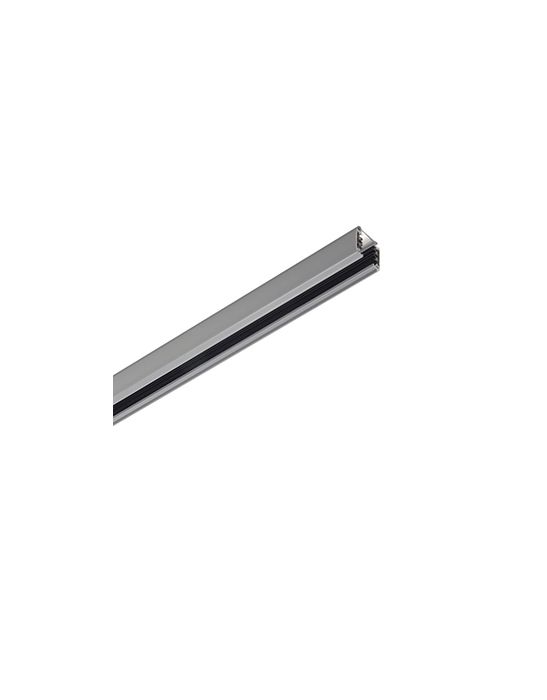 S-TRACK, rail 3 allumages en saillie, gris argent, 2m