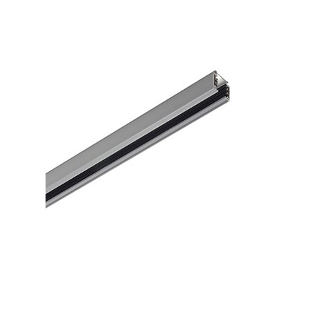 S-TRACK, rail 3 allumages en saillie, gris argent, 2m