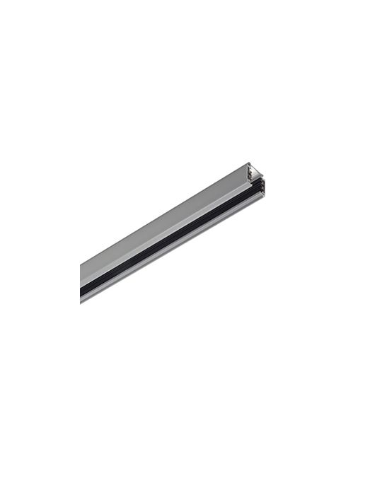 S-TRACK, rail 3 allumages en saillie, gris argent, 1m