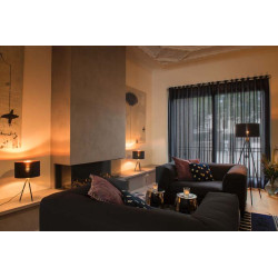 lampadaire trépied FENDA noir sans abat-jour, E27 40W max.