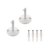 Supports courts pour cable tendu T.B.T, blanc, 2 pices, 6cm
