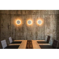 PLASTRA, applique et plafonnier, rond, 30cm, platre blanc, LED 7,4W, 3000K