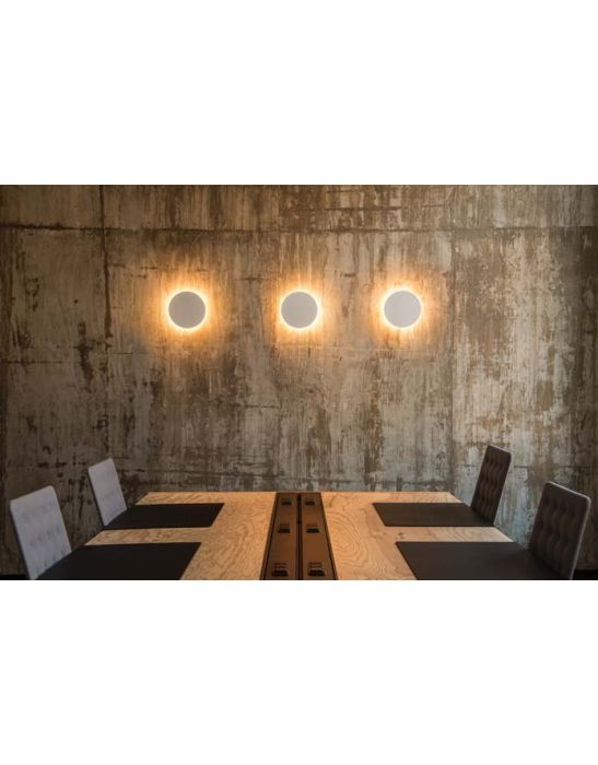 PLASTRA, applique et plafonnier, rond, 30cm, platre blanc, LED 7,4W, 3000K