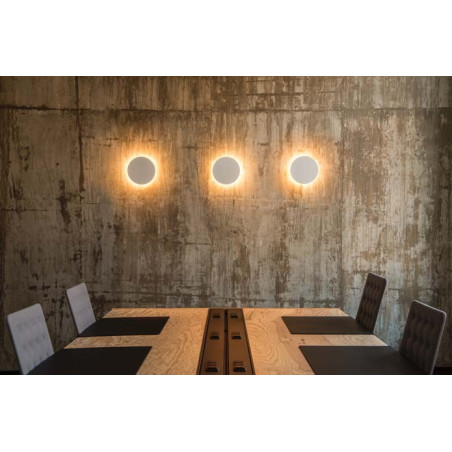 PLASTRA, applique et plafonnier, rond, 30cm, platre blanc, LED 7,4W, 3000K